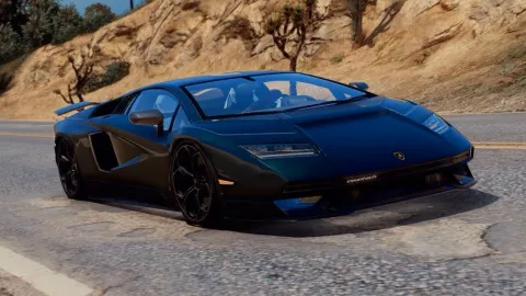 Lamborghini Countach LPI 800-4 FiveM add-on supercar in a showroom — view 2