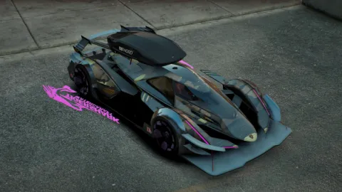 Lamborghini V12 Vision GT concept supercar in a FiveM city