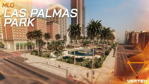 Las Palmas Park MLO green space in a FiveM city
