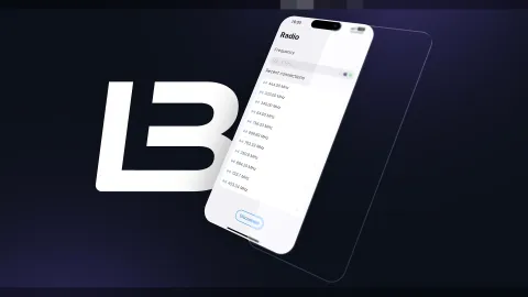 LB Radio app open on the LB Phone interface in a FiveM server