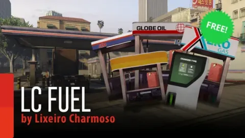 LC Fuel system refueling a car at a FiveM gas station
