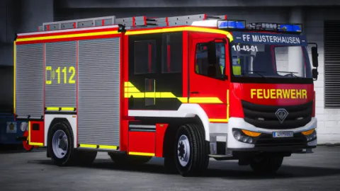 Benefactor Ego Fire Truck Lingg Hlf20 Els for FiveM