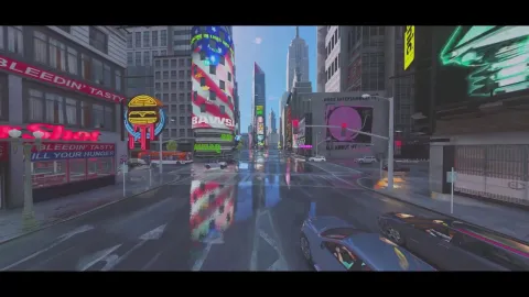 Liberty City Map skyline and streets added as a new district in FiveM