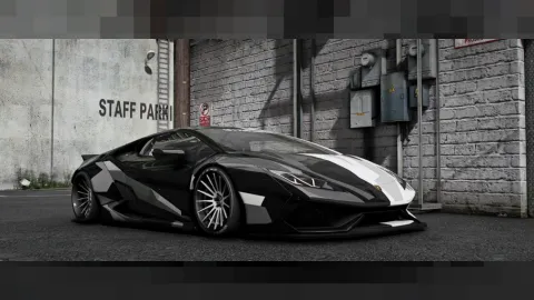 Liberty Walk Huracan FiveM widebody supercar with wide arches