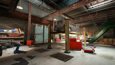 Los santos customs mlo tuning garage bays and lifts interior in FiveM