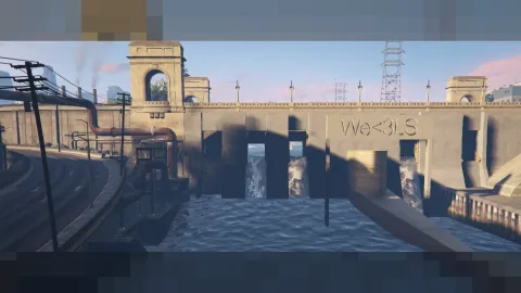 Los santos river map with reworked banks and scenic riverside terrain — view 2