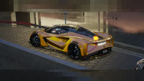 Lotus Evija widebody hypercar with animated spoiler in FiveM — view 2