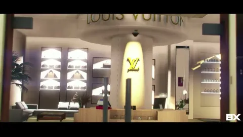 Louis Vuitton MLO interior for FiveM shown from inside the luxury fashion boutique
