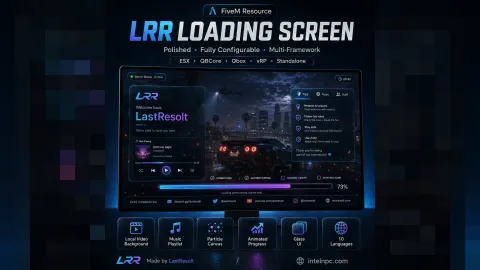 LR loading screen glass panel with video background in FiveM