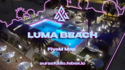 LUMA Beach MLO coastal venue with bar and sand in FiveM