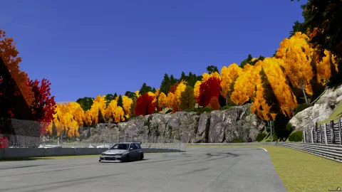 Maple valley raceway circuit with straights, chicanes, and pit lane — view 2