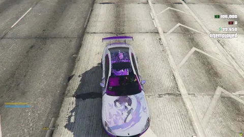 Maserati Shinobu Kocho FiveM add-on with anime livery in the city