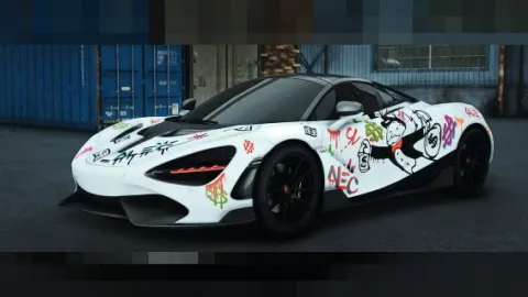 McLaren 720S supercar FiveM add-on on display
