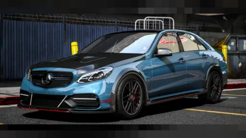Mercedes E63S 2014 AMG FiveM car mod front three-quarter
