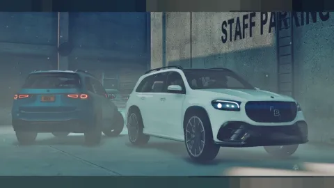 Mercedes GLS Brabus 800 luxury SUV parked in Los Santos for FiveM