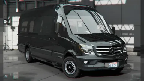 Mercedes Luxury Sprinter high-end passenger van on a FiveM server