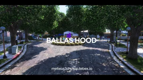 Ballas Hood MLO gang turf street scene in FiveM
