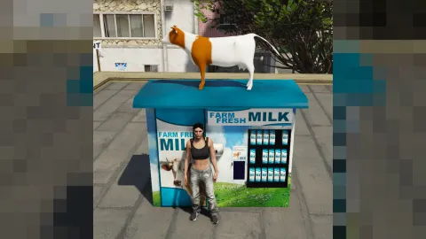 Milk machine prop dairy dispenser for farm jobs in FiveM