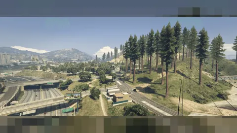 Mirror park vegetation overhaul with lush green trees and grass in FiveM — view 2