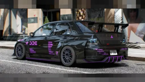 Mitsubishi Evo Beast animated FiveM tuner car