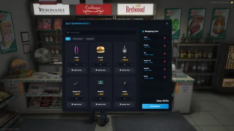 Mizu SmartShop shop creator adding items and prices in-game — view 2