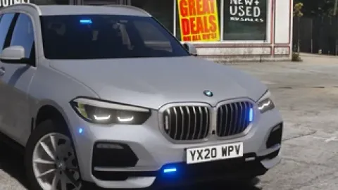 Moddex Unmarked Firearms BMW GO5 2020 front view - FiveM unmarked police car