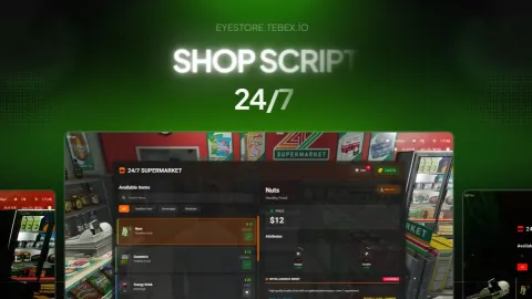 Modern shop UI storefront open inside a FiveM convenience store