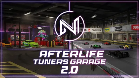 Tuners garage MLO with neon lighting for FiveM