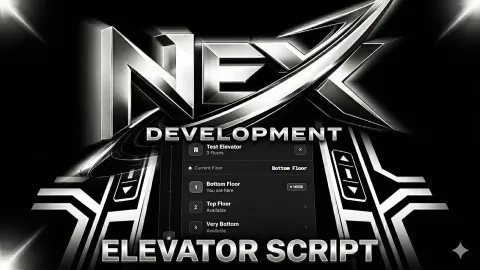 NEX Elevators FiveM elevator script — floor selection menu in a multi-floor building