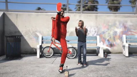 Nike Tech Fleece set on a FiveM MP Male character — view 2