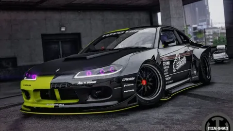 Nissan Silvia JDM Edition FiveM drift car with widebody kit