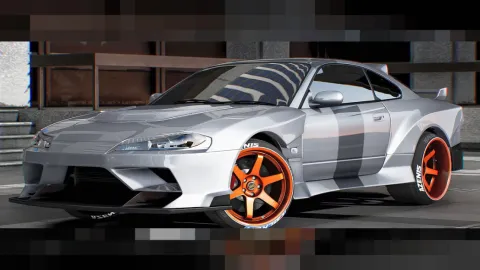 Nissan Silvia S15 Abmotorhouse widebody drift car in FiveM