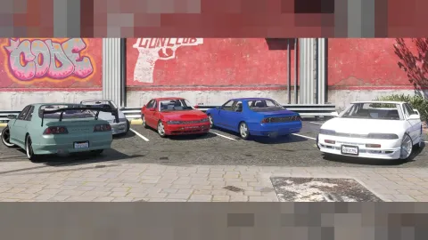 Nissan Skyline R33 GTS25-t ECR33 JDM sedan in a FiveM server — view 2