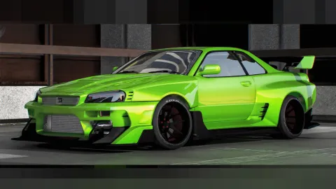 Nissan Skyline R34 Hycade Stage 2 GT-R add-on for FiveM at a car meet