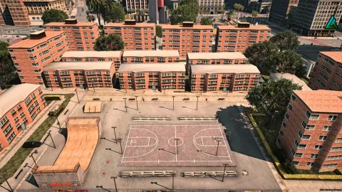 Grove Street hood map with O Block for FiveM — view 2