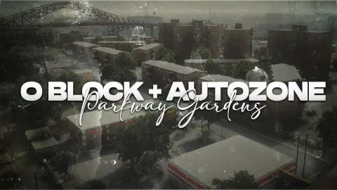 Oblock hood mlo city block with apartments and alleys in a FiveM server