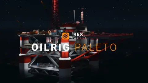 oil rig paleto mlo offshore platform with decks, cranes, and machinery — FiveM MLO
