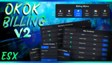 OKOK Banking V2 - banking and economy script for FiveM GTA 5 roleplay