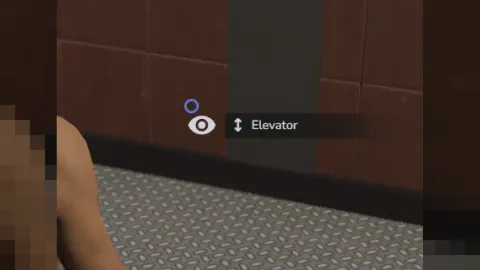 Elevator interface script floor selection menu inside a FiveM building