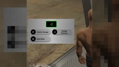 Elevator interface script floor selection menu inside a FiveM building — view 2