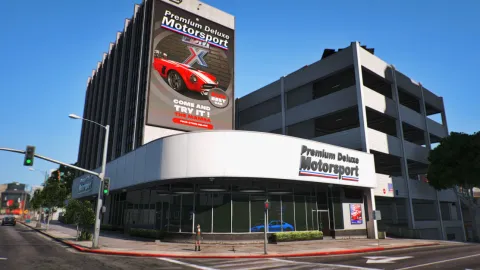 Patoche car dealer MLO showroom with display bays and sales desks in FiveM