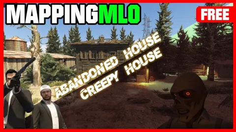 Creepy house MLO Victorian mansion sitting isolated under a dark sky — view 2