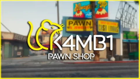 Pawn Shop MLO interior for FiveM shown from inside the pawn and resale store