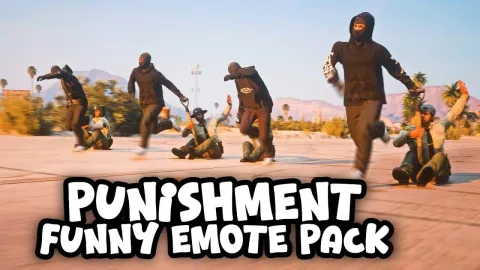 Pazeee Emote Pack character mid comedic punishment animation in FiveM