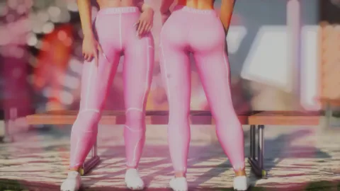 Pink Leggings MP Female shown on a freemode female character — FiveM EUP clothing