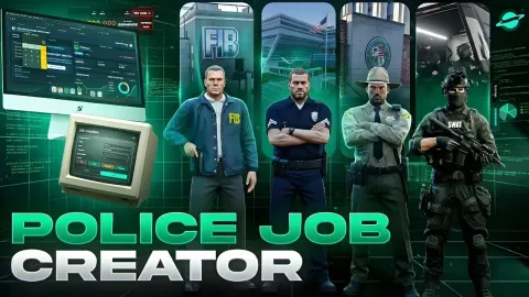 Pluto Police Job Creator - police script for FiveM GTA 5 roleplay
