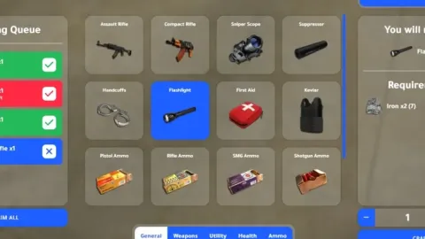 Police Crafting in-game UI - FiveM police script