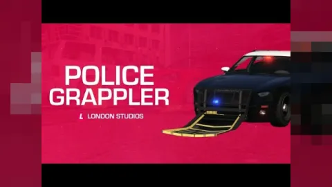Police Grappler FiveM script — grappler deploying against a fleeing vehicle