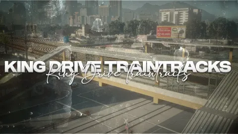 Train tracks mlo rail corridor with level crossing and signals — FiveM MLO