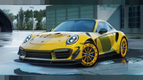 Porsche 911 Carrera Karma parked in a FiveM roleplay city